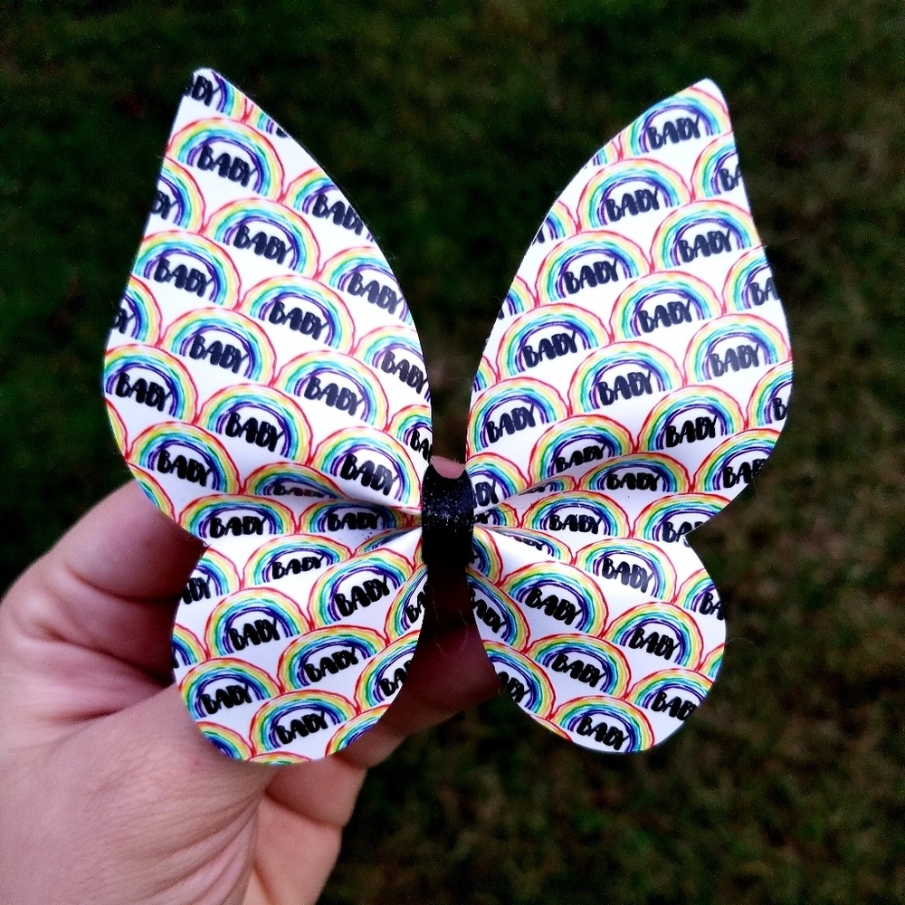 Rainbow baby Hairbow